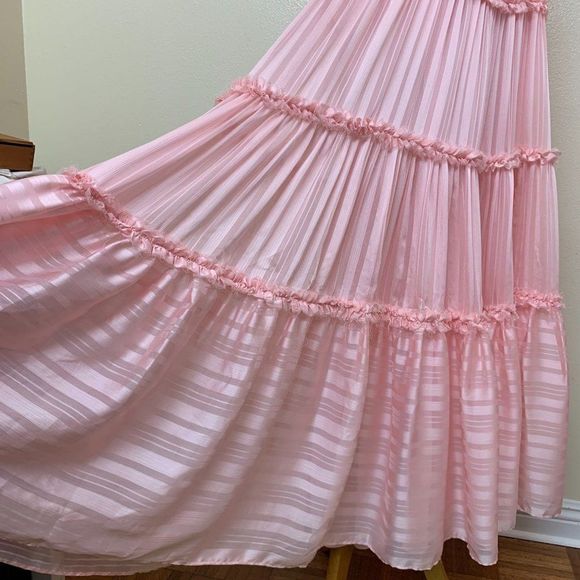 LoveShackFancy Burrows Dress Size 8 Pale Pink Dogwood $495 - Picture 5 of 13